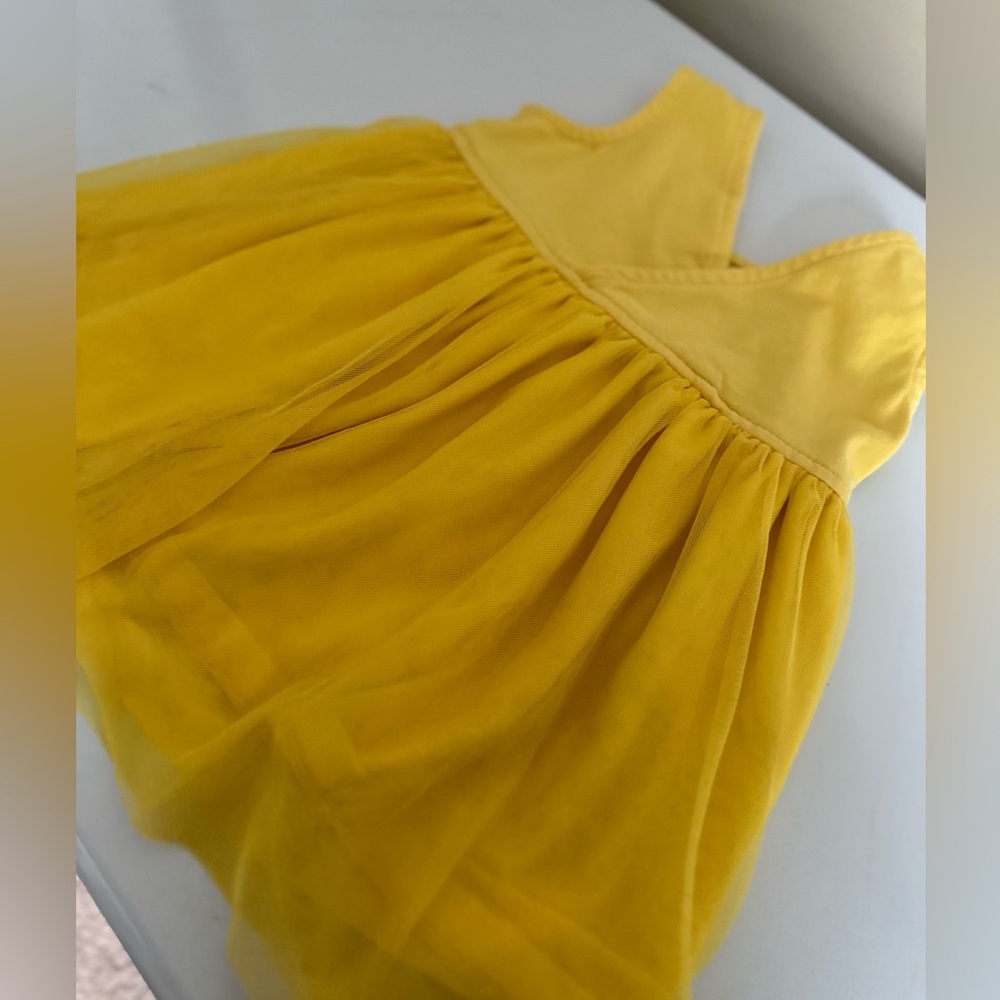 Hanna Andersson Yellow Butterfly Applique Tulle Dress - Picture 5 of 5